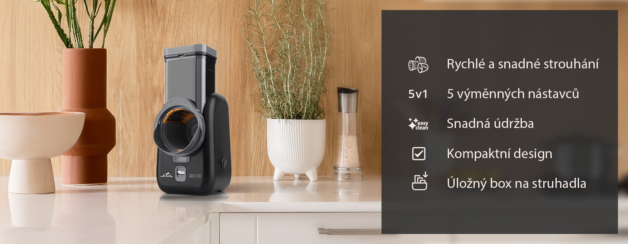 ETA Elektrický strúhač Gratito 7079 90000 čierny 4